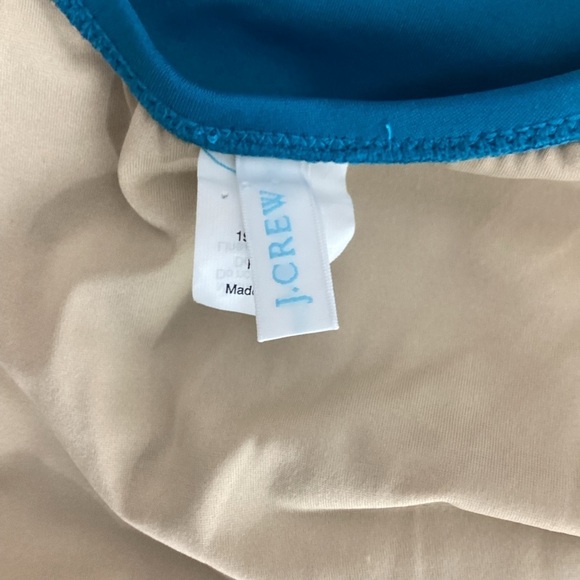 J.Crew Halter V-Neck One-Piece Swimsuit Teal Size 14 - Picture 6 of 7